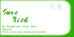 imre nick business card